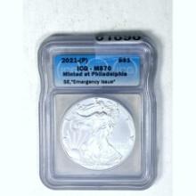 2021-(P) Silver Eagle ICG MS70