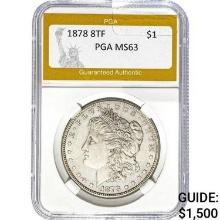 1878 8TF Morgan Dollar PGA MS63