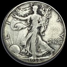 1938-D Walking Liberty Half Dollar LIGHTLY CIRCULATED