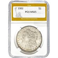 1902 Morgan Dollar PGA MS65 SILVER
