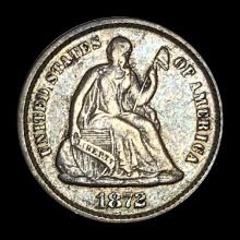 1872 Seated Liberty Half Dime LIGHTLY CIRCULATED