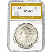 1896 Morgan Dollar PGA MS65 SILVER