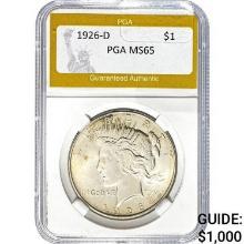 1926-D Peace Dollar PGA MS65