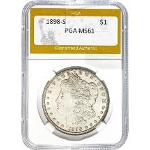 1898-S Morgan Dollar PGA MS61