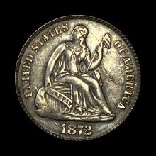 1872 Seated Liberty Half Dime NICELY CIRCULATED