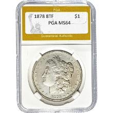 1878 8TF $1 Morgan Dollar PGA MS64