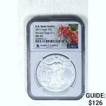 2021 Silver Eagle NGC MS70