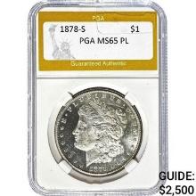 1878-S Morgan Dollar PGA MS65 PL