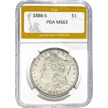 1886-S Morgan Dollar PGA MS63