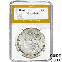 1892 Morgan Dollar PGA MS63+ SILVER