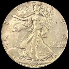 1937 Walking Liberty Half Dollar ABOUT UNCIRCULATED