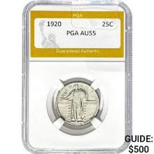 1920 Standing Liberty 25C PGA AU55