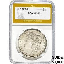 1887-S Morgan Dollar PGA MS63