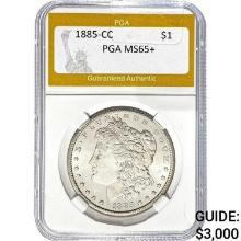 1885-CC Morgan Dollar PGA MS65+