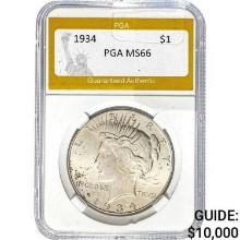 1934 Silver Dollar PGA MS66