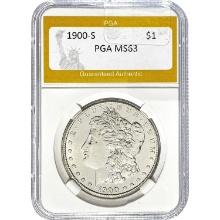 1900-S Morgan Dollar PGA MS63 SILVER