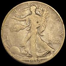 1938-D Walking Liberty Half Dollar LIGHTLY CIRCULATED