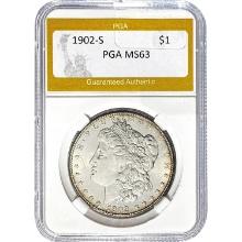 1902-S Morgan Dollar PGA MS63