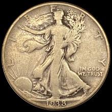 1938-D Walking Liberty Half Dollar NICELY CIRCULATED