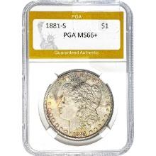 1881-S Morgan Dollar PGA MS66+ SILVER