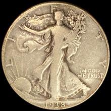 1938-D Walking Liberty Half Dollar LIGHTLY CIRCULATED