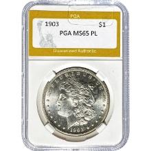 1903 $1 Morgan Dollar PGA MS65 PL