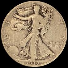 1938-D Walking Liberty Half Dollar LIGHTLY CIRCULATED