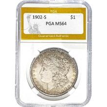 1902-S Morgan Dollar PGA MS64