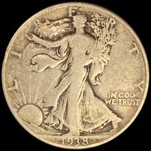 1938-D Walking Liberty Half Dollar LIGHTLY CIRCULATED