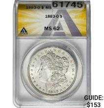 1883-O Morgan Dollar ANACS MS62 SILVER