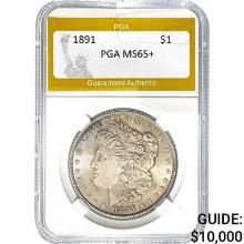 1891 Morgan Dollar PGA MS65+