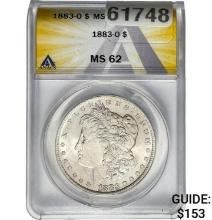 1883-O Morgan Dollar ANACS MS62 SILVER