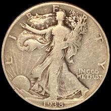 1938-D Walking Liberty Half Dollar LIGHTLY CIRCULATED