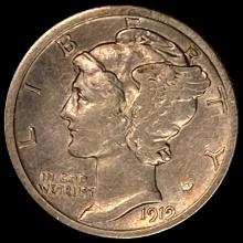 1919 Mercury Dime ABOUT UNCIRCULATED
