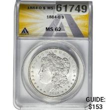 1884-O Morgan Dollar ANACS MS62 SILVER