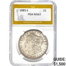 1889-S Morgan Dollar PGA MS63