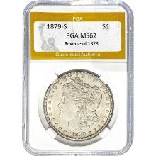 1879-S Morgan Dollar PGA MS62