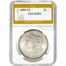 1884-CC Morgan Dollar PGA MS65
