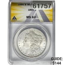 1886 Morgan Dollar ANACS MS62 SILVER