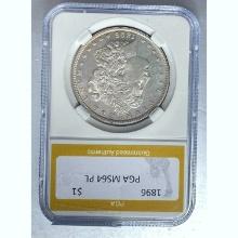 1886 Morgan Dollar PCGA MS64 PL SILVER