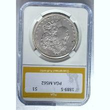 1889-S Morgan Dollar PCGA MS62
