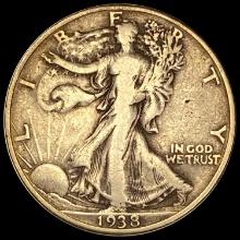 1938-D Walking Liberty Half Dollar NICELY CIRCULATED