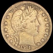 1911-D Barber Quarter LIGHTLY CIRCULATED