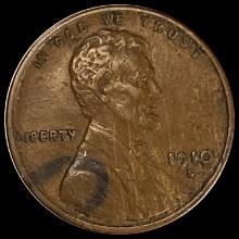 1910-S Lincoln Wheat Cent ABOUT UNCIRCULATED