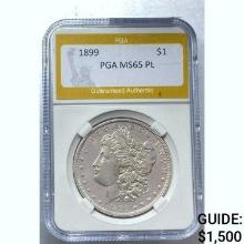 1889 Morgan Dollar PCGS MS65 PL SILVER