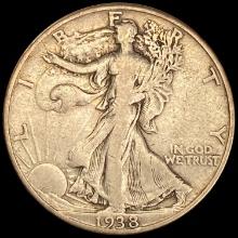 1938 Walking Liberty Half Dollar NICELY CIRCULATED
