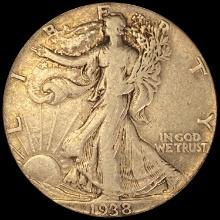 1938-D Walking Liberty Half Dollar NICELY CIRCULATED