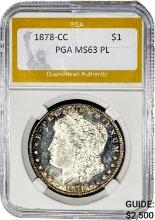 1878-CC Morgan Dollar PGA MS63 PL