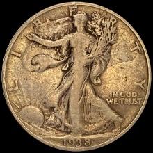 1938-D Walking Liberty Half Dollar LIGHTLY CIRCULATED