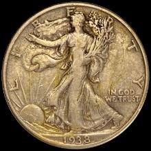 1938-D Walking Liberty Half Dollar LIGHTLY CIRCULATED
